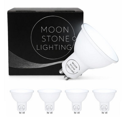 Moonstone GU10 LED Bulbs 6W, Cool White 4500K, 510 Lumens, Non-Dimmable ...