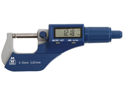 Moore & Wright MW200-01DBL MW200-01DBL Digital External Micrometer 0-25mm/0-1in 0.001mm/.00005in MAW20001DBL