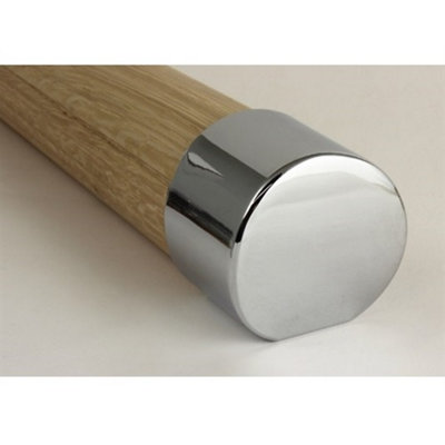 Mopstick Chrome 54mm Handrail End Cap 2 Pack - Traditional Products Ltd