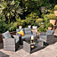 Mora 4 Piece Rattan Outdoor Furniture Set For Gardens, Terraces & Patios