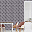 Morden Textured 3D Metallic Geometric Non Pasted Wallpaper Roll Wall Decor Dark Grey 950cm