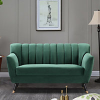Morgan 2 Seat Velvet Sofa - Green