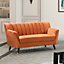 Morgan 2 Seat Velvet Sofa - Orange