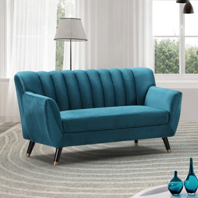 Morgan 2 Seat Velvet Sofa - Teal