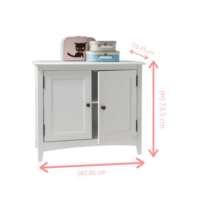Moro Cabinet Underbed Storage Unit in Classic White