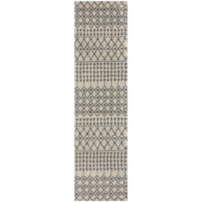 Moroccan Ivory Shaggy Living Room Rug 1000