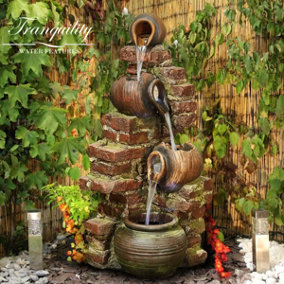 Moroccan Pots Traditional Mains Plugin Powered Water Feature