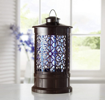 Moroccan Style Electric Mosquito Killer Lamp - Freestanding or Hanging Insect Zapper - Measures H22.5 x 12.5cm Diameter