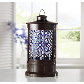 Moroccan Style Electric Mosquito Killer Lamp - Freestanding or Hanging Insect Zapper - Measures H22.5 x 12.5cm Diameter