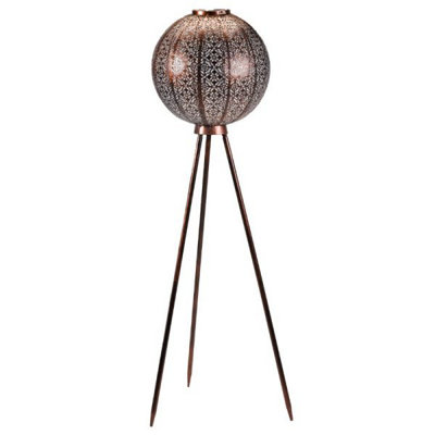 Moroccan Tripod Solar Power Lantern Large Silhouette Effect Garden Light Outdoor - 3