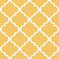 Morocco Trellis Wallpaper In Mustard And White