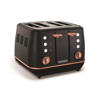 Morphy Richards 240114 Evoke 4 Slice Toaster Black and Rose Gold