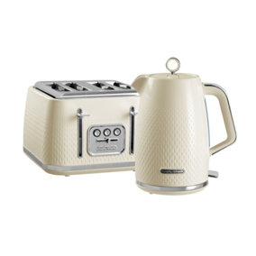 Morphy Richards 243011 Verve 4 Slice Toaster and 1.7L, 3kW Kettle - Cream