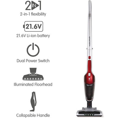 Morphy Richards 732102 Supervac Vacuum Cleaner 2-in-1 in Red