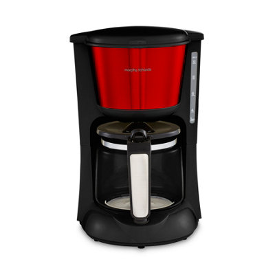 Morphy Richards Equip Filter Coffee Machine, Coffee Maker for Instant Coffee, Pour Over Technology, 10 Cup, Anti Drip, Reusable Filter, Keep Warm, Aroma Blender, Black/Brushed Steel, 162501 main image 0