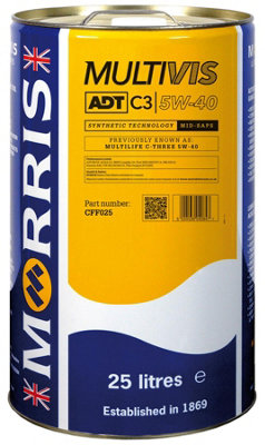 MORRIS 5W40 Fully Synthetic Engine Oil 25L ACEA C3 Longlife-04 Ford WSS ...