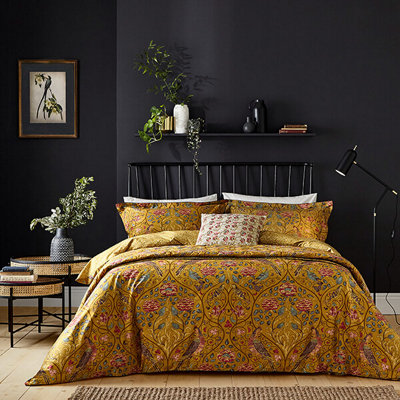 Morris & Co Seasons by May Super King Duvet Cover Saffron DIY at B&Q