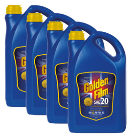 Morris Golden Film SAE 20 Classic Motor Oil for Petrol & Diesel Engines 4x5L