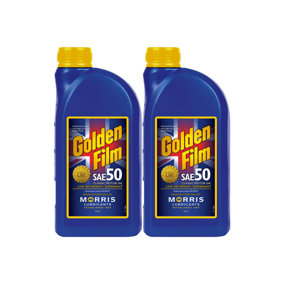 Morris Golden Film SAE 50 Classic Motor Oil for Petrol & Diesel Engines 2x1L