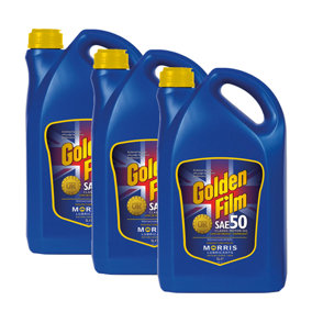 Morris Golden Film SAE 50 Classic Motor Oil for Petrol & Diesel Engines 3x5L