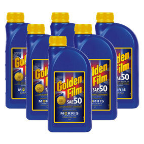 Morris Golden Film SAE 50 Classic Motor Oil for Petrol & Diesel Engines 6x1L