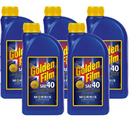 MORRIS  SAE 40 Classic Motor Oil  Low Detergent / Dispersant Lubricant 5x1L