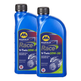MORRIS V-Twin 20W-50 Racing Mineral Engine Oil for Harley Davidson JASO MA 2x1L