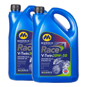 MORRIS V-Twin 20W-50 Racing Mineral Engine Oil for Harley Davidson JASO MA 2x4L