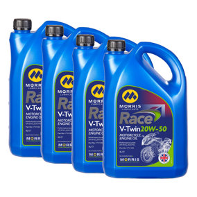 MORRIS V-Twin 20W-50 Racing Mineral Engine Oil for Harley Davidson JASO MA 4x4L