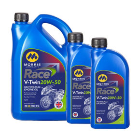 MORRIS V-Twin 20W-50 Racing Mineral Engine Oil for Harley Davidson JASO MA 6L