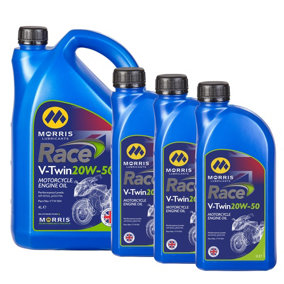 MORRIS V-Twin 20W-50 Racing Mineral Engine Oil for Harley Davidson JASO MA 7L