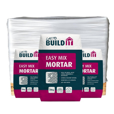 Mortar 20kg Mix Ready Mixed Half Pallet x35 Bags by Laeto Build It