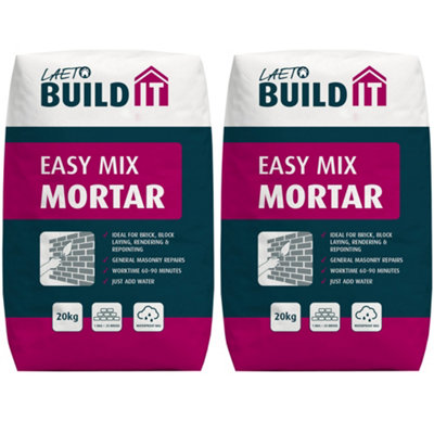 Mortar 2x 20kg Mix Ready Mixed by Laeto Build It