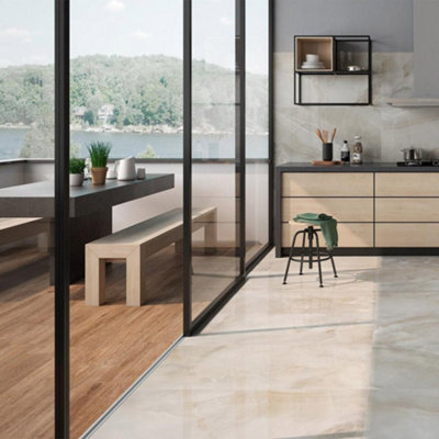 Morten Wood Effect Porcelain Tile / Walnut / 75 x 20cm Price Comparisons | Compare The Build