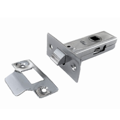 MORTICE TUBULAR LATCH 2.5" 63mm X 1 Internal NICKEL PLATE | DIY At B&Q