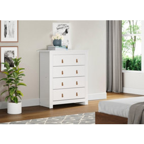 Morton Chest of Drawers with 4 Drawers in White