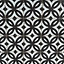 Mosaic Moroccan Tile Effect Vinyl Wallpaper Black off White Kitchen Bathroom