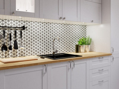 Mosaic sheet in ceramic on net 263mm x 303mm - Triangular Blanket