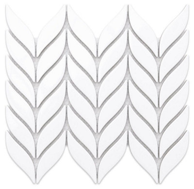 Mosaic sheet in ceramic on net 275mm x 218mm - White Sparrow
