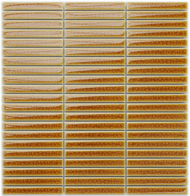 Mosaic sheet in ceramic on net 282mm x 290mm - Curcuma