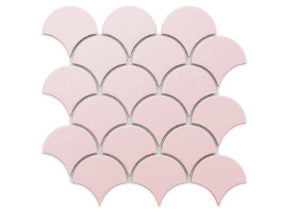 Mosaic sheet in ceramic on net 290mm x 285mm - Pink Sunset