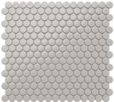 Mosaic sheet in ceramic on net 293mm x 317mm - Grey bubbles