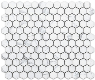 Mosaic sheet in ceramic on net 300mm x 260mm - Marble Hive
