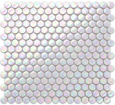 Mosaic sheet in ceramic on net 317mm x 293mm - Rainbow Bubbles