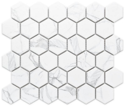 Mosaic sheet in ceramic on net 323mm x 277mm - Marble Honey