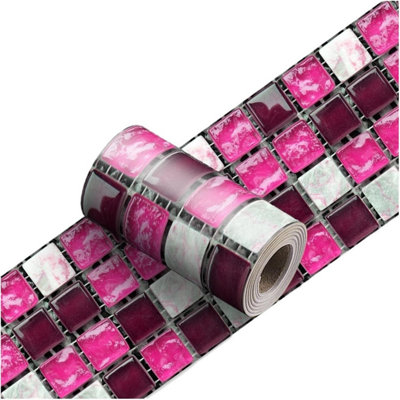 Mosaic Sticker Wall Tile Decal, Size Line, Skirting Strip, Peel and ...