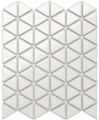 Mosaic tile sheet in ceramic on mesh 26.3cm x 30.3cm - Triangular Blanket