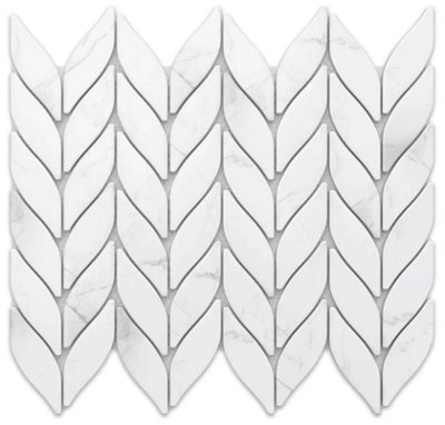 Mosaic tile sheet in ceramic on mesh 27.6cm x 33.2cm - Marble Sparrow