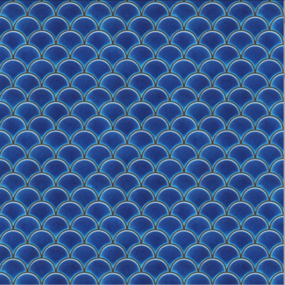 Mosaic tile sheet in ceramic on mesh 29cm x 28.5cm - Blue Sky