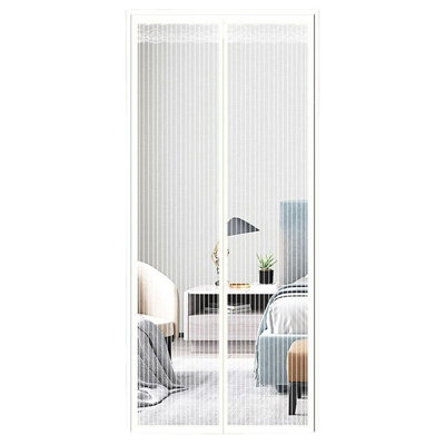 Risareyi Magnetic Window Screen - Self-Closing Mosquito Net, 24x60 Inch, White, Keep Bugs Out